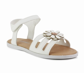 Superdry Flip Flops BLOSSOM Kids Girls Flat Slingback Sandals in White