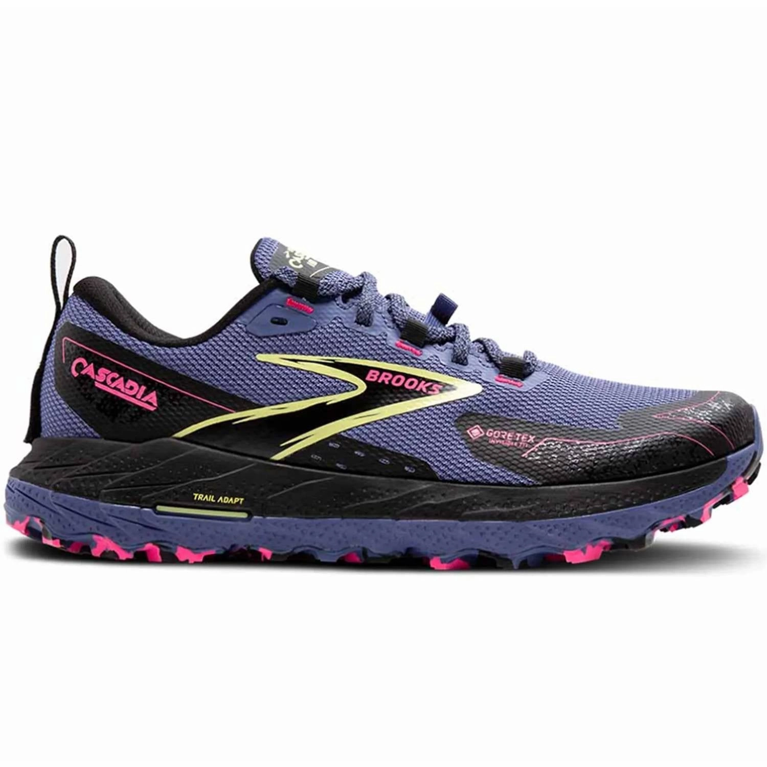 Women's Cascadia 18 Gtx Shoes In Grey/blue/black/pink Trail Shoes Boost