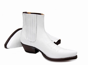Flat Croc Ankle Boots White ankle boots