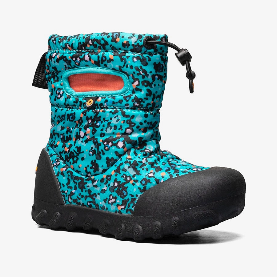 Best Short Snow Boots B-Moc Snow - Blue Multi