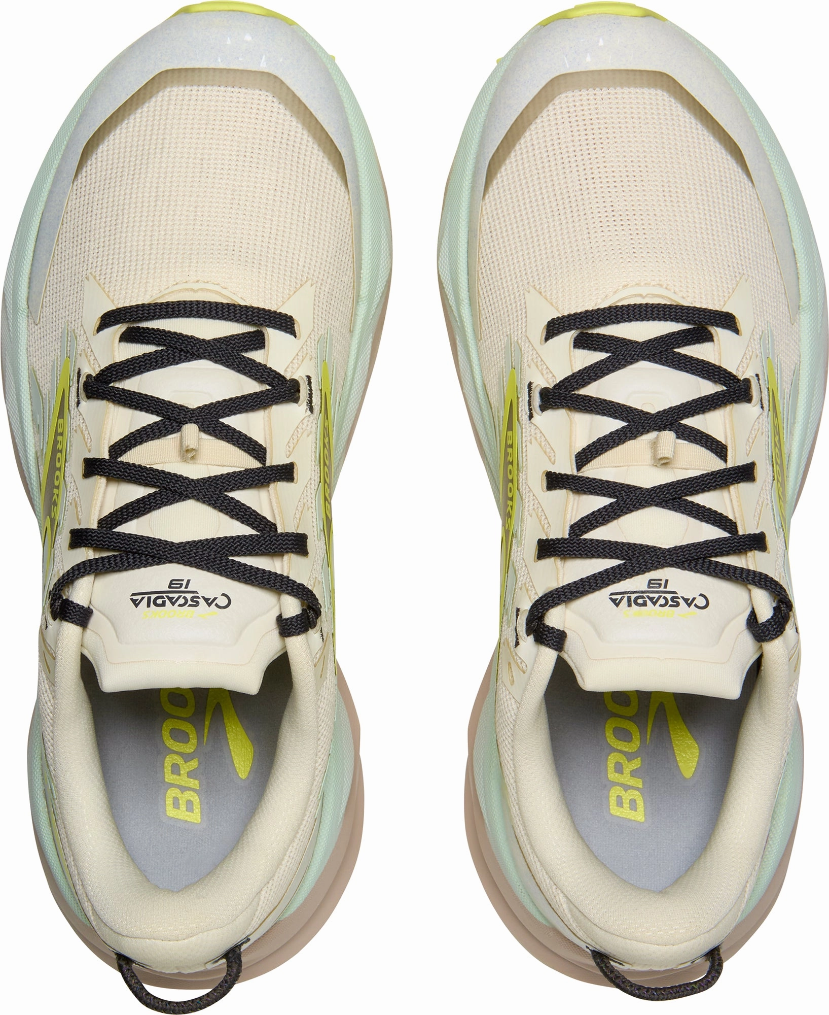 Brooks Cascadia 19 Womens Trail Running Shoes - Cream Best Road Trail Running Shoes