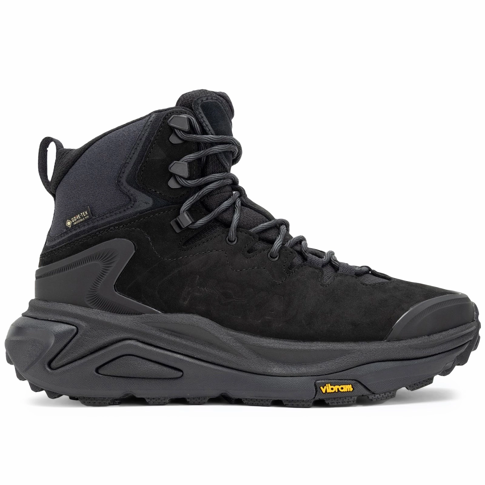 Hoka Kaha 3 GTX Nubuck Leather Men's Black Black Outdoor Boots Top Ten Hiking Boots