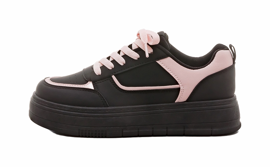 Lightweight Winter Hiking Shoes HUANQIU Anti-Slip And Wear-Resistant Lightweight Low-Top Skateboard Shoes Women's Black Pink