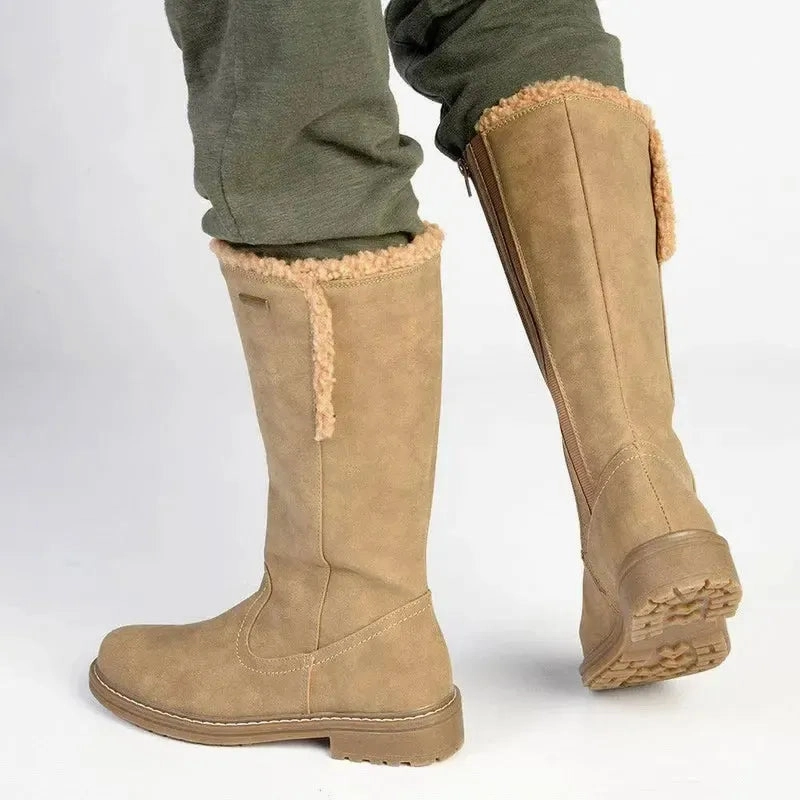 Pierre Cardin Jessie Fur Lined Boot - Beige Leg Warmers And Boots