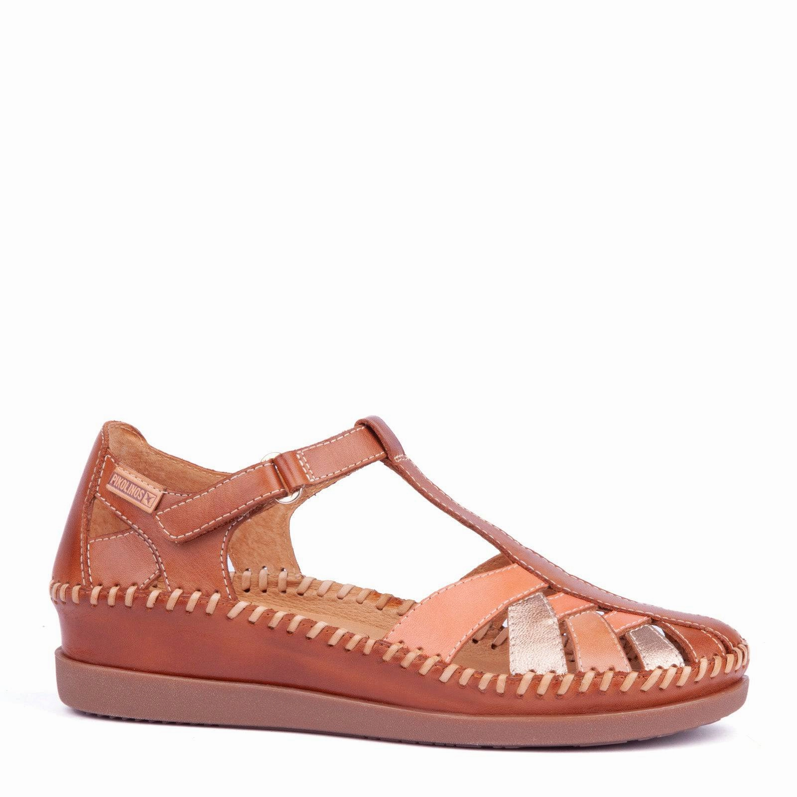 Sofft Bali Sandals Pikolinos Cadaques W8K-0705C1 Ladies Brandy Leather Touch Fastening Sandals