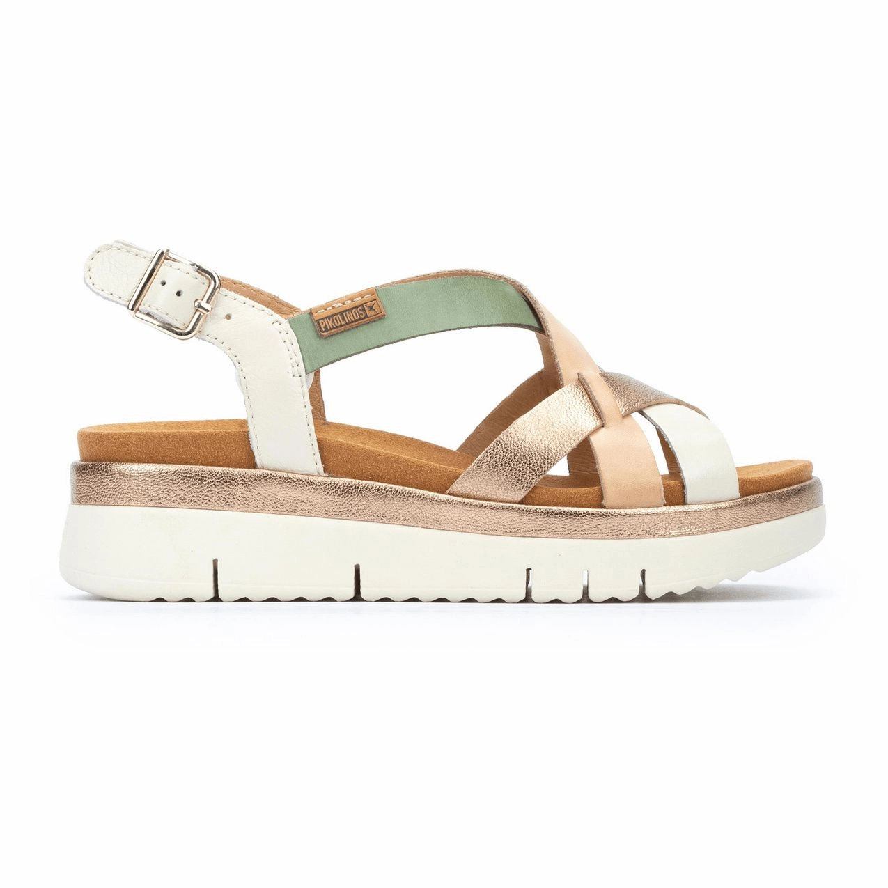 Pikolinos Palma W4N-0650C1 Ladies Natural Leather Buckle Sandals Sandals Dress Code