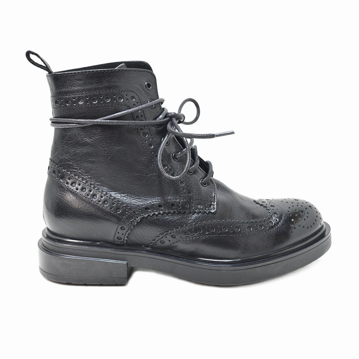 LELA 02 - lace-up ankle boots leather BLACK Durable Ankle Boots