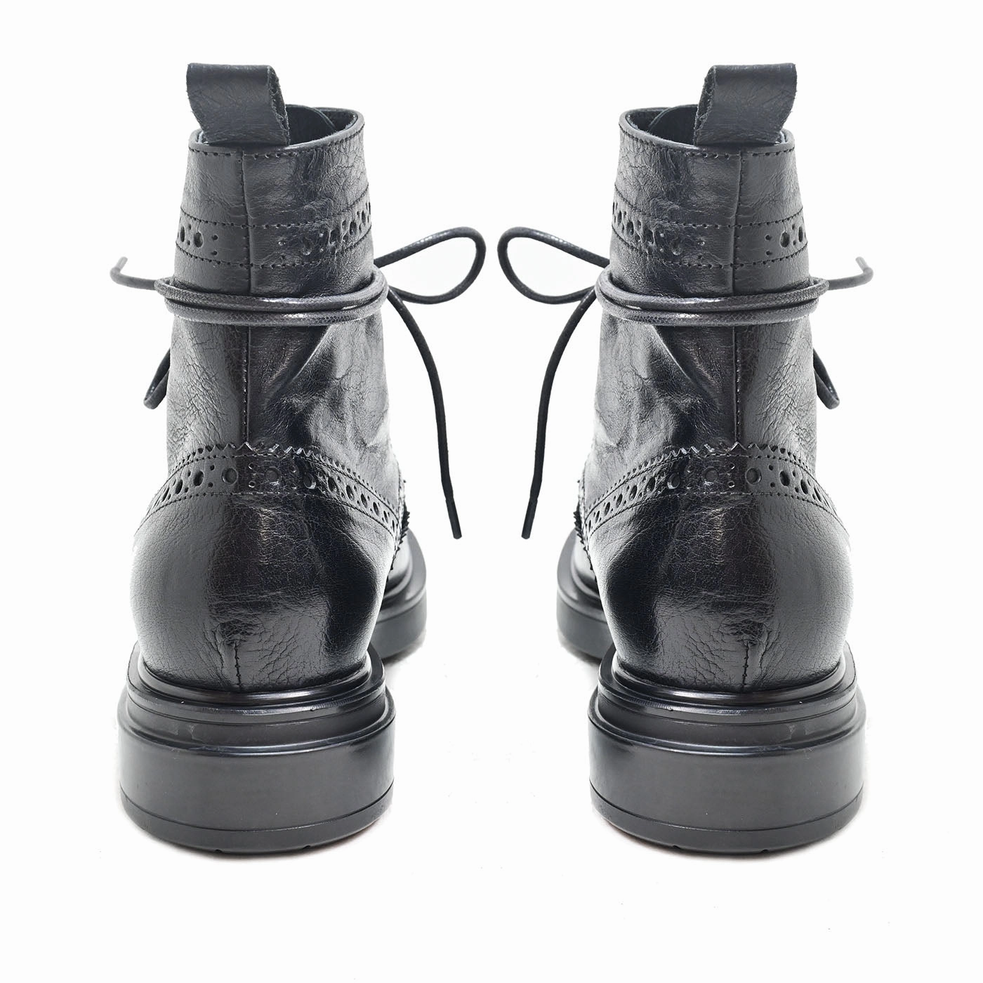 Ankle Boots Made In Portugal LELA 02 - lace-up ankle boots leather BLACK