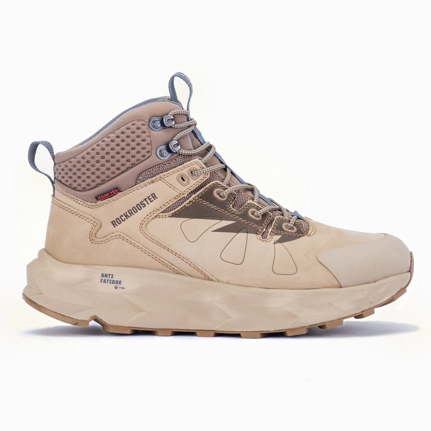 rockrooster Farmington Sand 6 Inch Waterproof Hiking Boots with VIBRAM Outsole  OC21035 Good Leather Hiking Boots