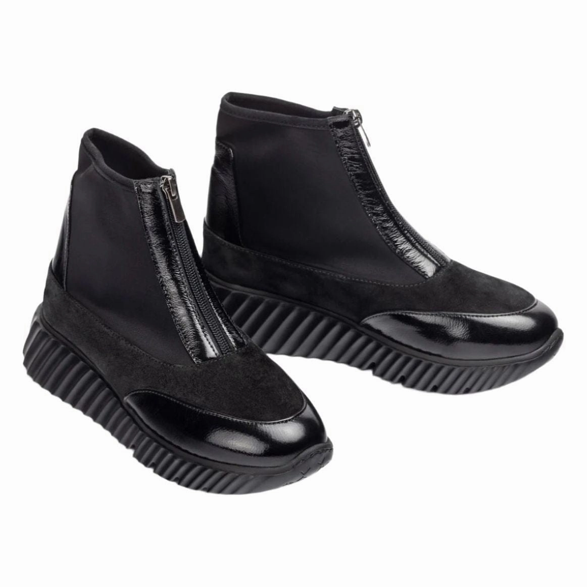 Unisa Womens Boot Efluvio Scuba Black Durable Ankle Boots