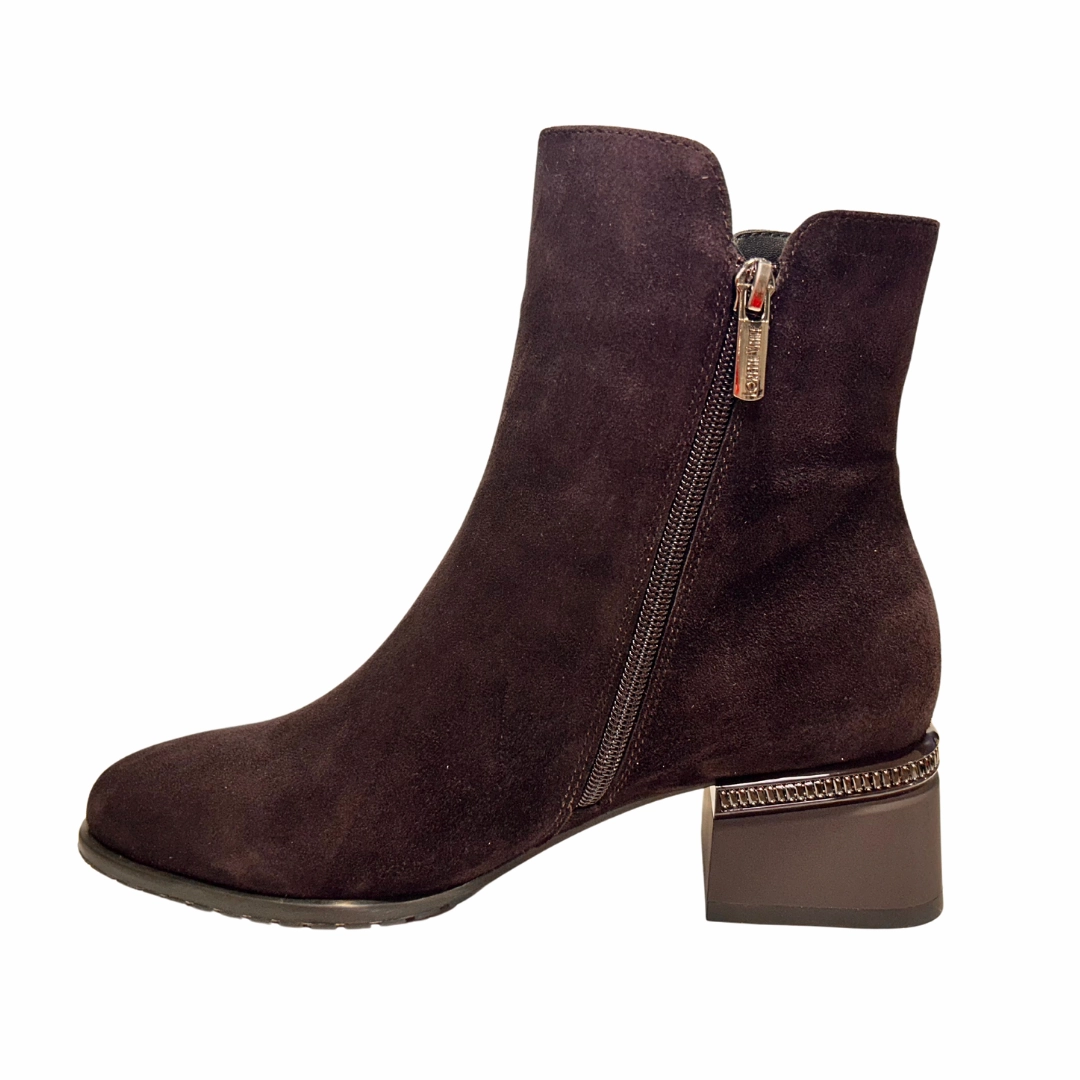 Loretta Vitale Womens Boot C3844B Dark Brown Dazie Ankle Boots