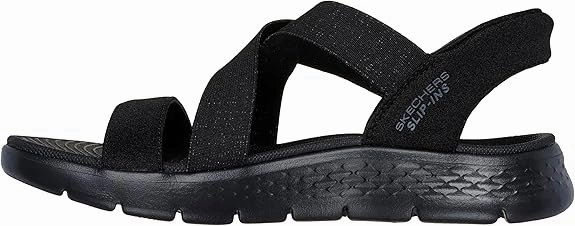 Skechers Women's Go Walk Flex Sandal-Glimmer Up Hands Free Slip-ins Flip Flops Arch