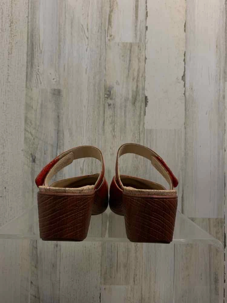 PRE-OWNED RUST Size 10.5/11 Shoes/ALEGRIA RUST MARY JANE CLOGS Odoly Clogs