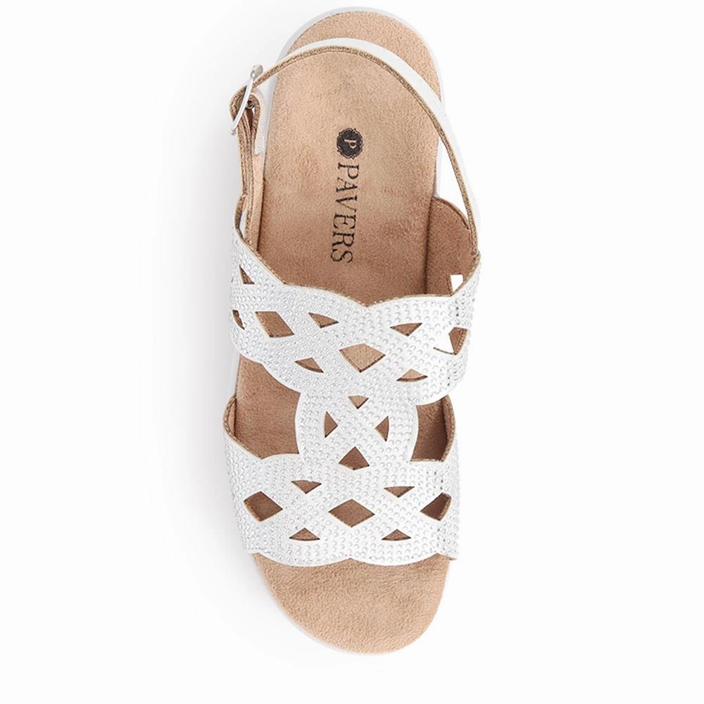 Sandals With Best Support Adjustable Heeled Sandals  - POLY39005 / 325 478 - Silver