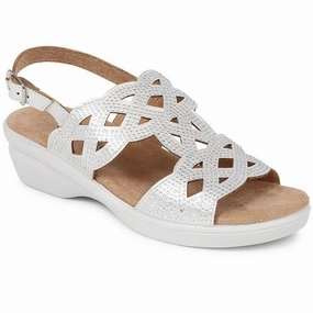 Wedge Strappy Sandals Adjustable Heeled Sandals  - POLY39005 / 325 478 - Silver