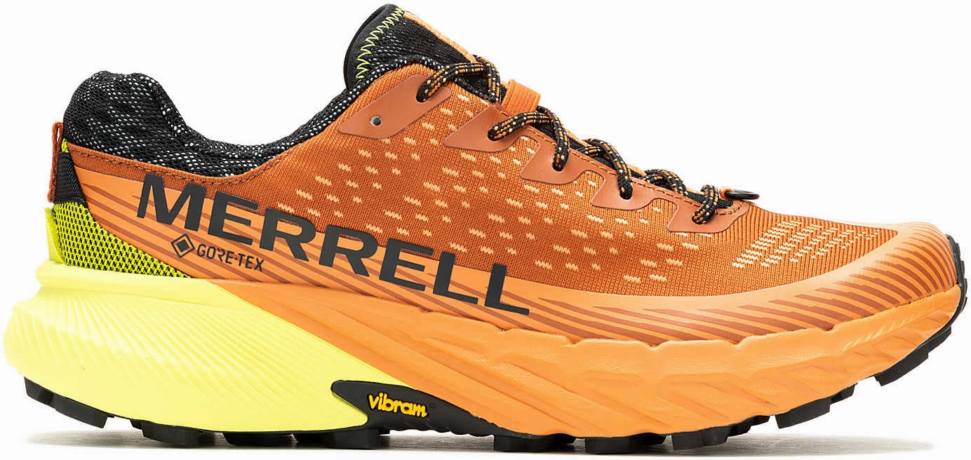 Merrell Agility Peak 5 GORE-TEX Mens Trail Running Shoes - Orange Best Barefoot Trail Shoes