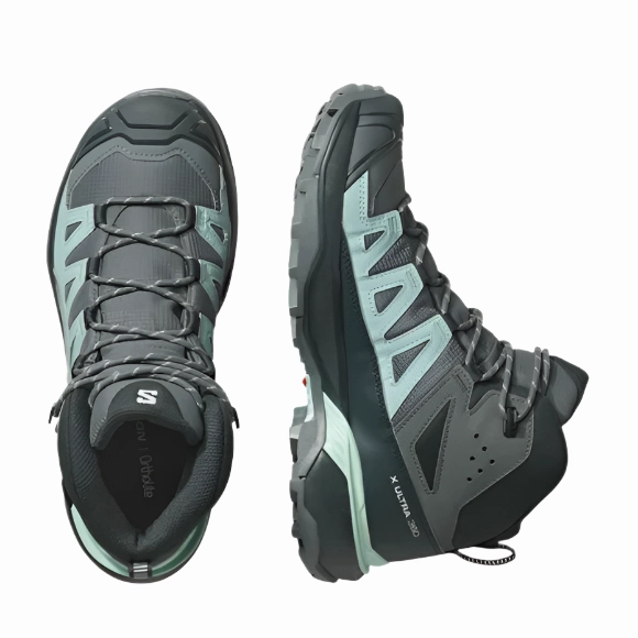 Asolo Hiking Boots Gore Tex Salomon Womens Boot X Ultra 360 Mid GTX Turbulence/Carbon/Tourmaline