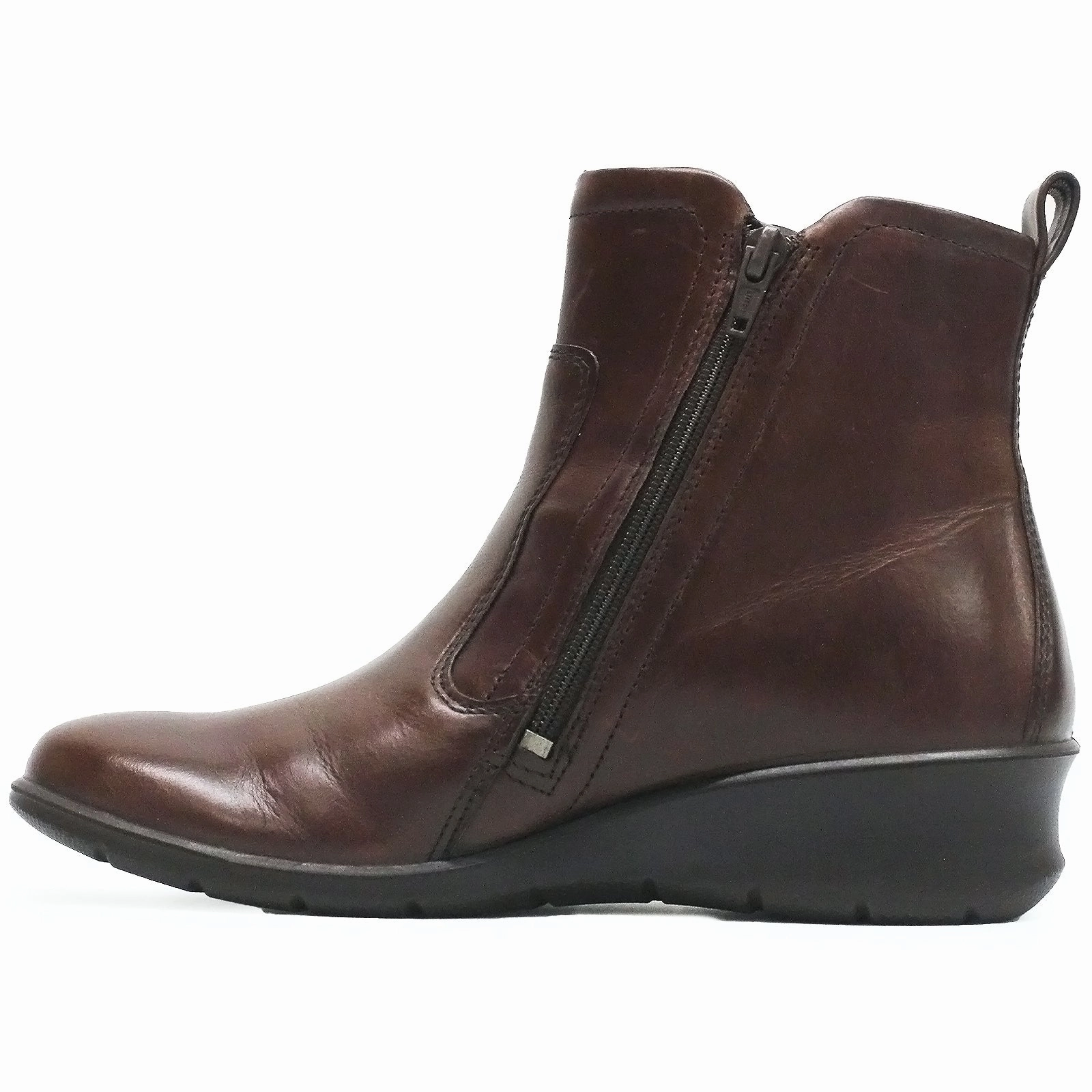 Smooth Leather Platform Ankle Boots Ecco Felicia 217143 Leather Women's Potting Soil Ankle Boots - UK 5-5.5 - US 7-7.5 Women - EU 38