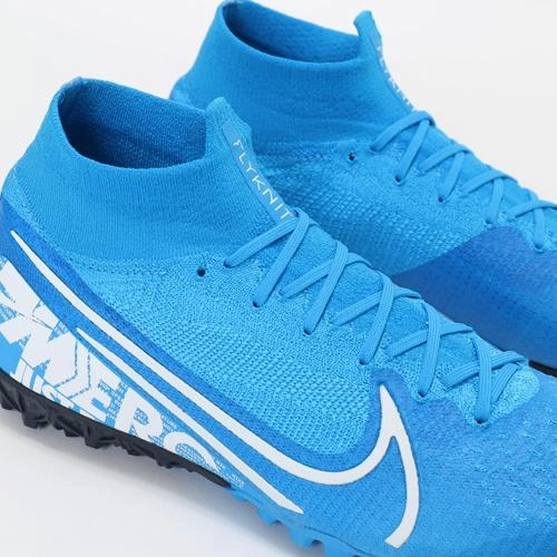 Nike Mercurial Superfly VII Elite TF Soccers Cleats Shoes Light Blue Cheap Nike Jordan Shoes