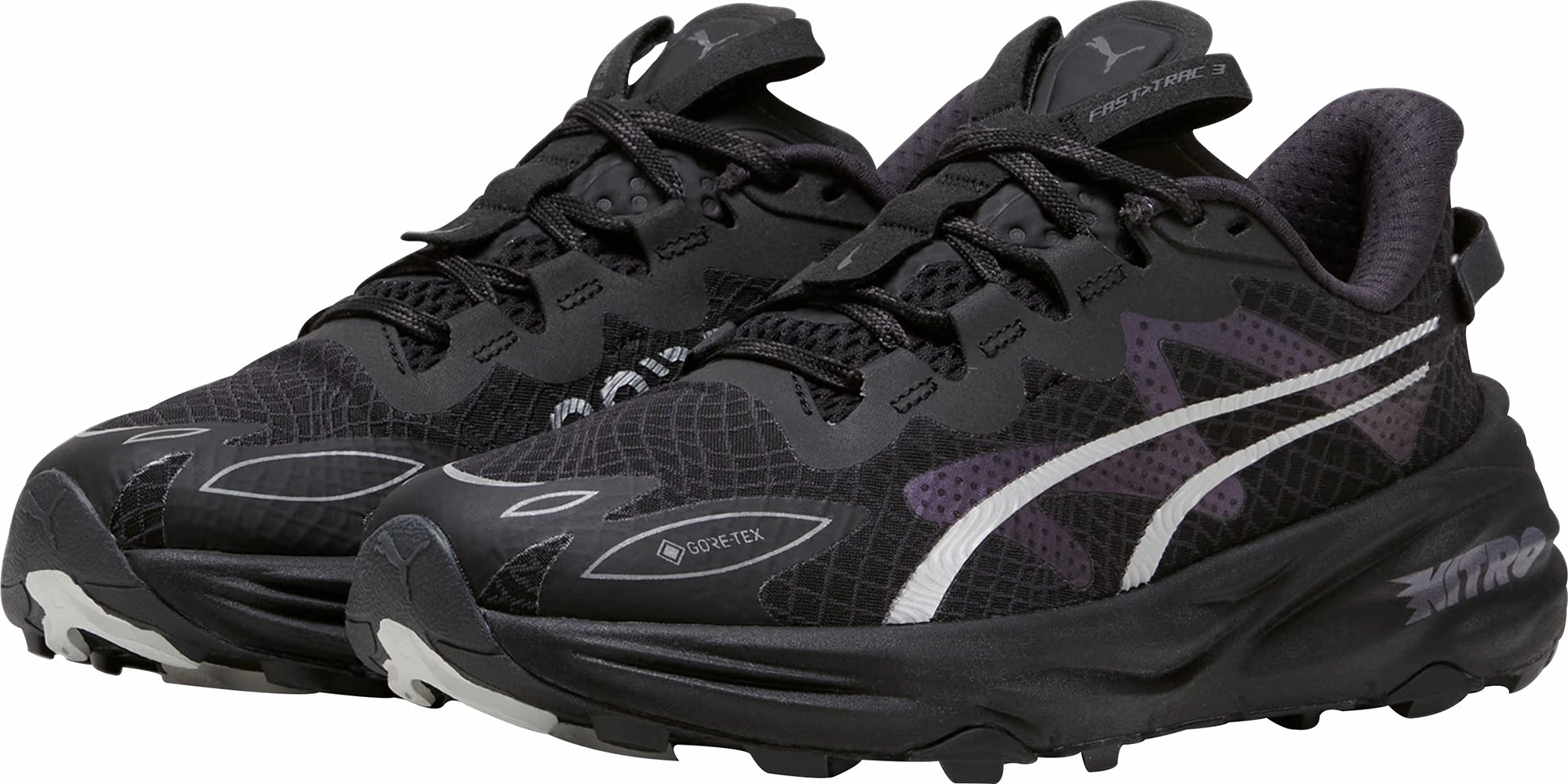 Sport Trail Boa Shoe Puma Fast-Trac Nitro 3 GORE-TEX Womens Trail Running Shoes - Black