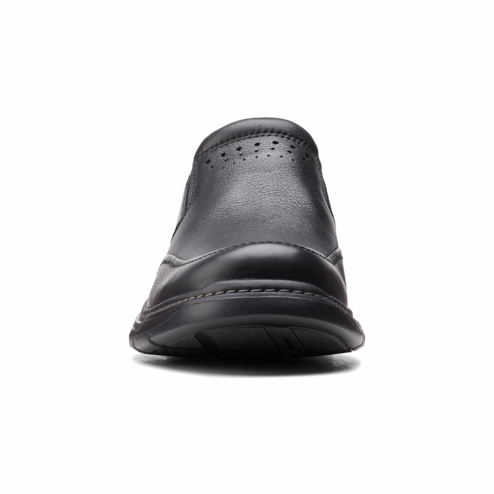 Clarks Un BrawleyStep Black Leather Shoe (Men's) For Walking  Best Walking