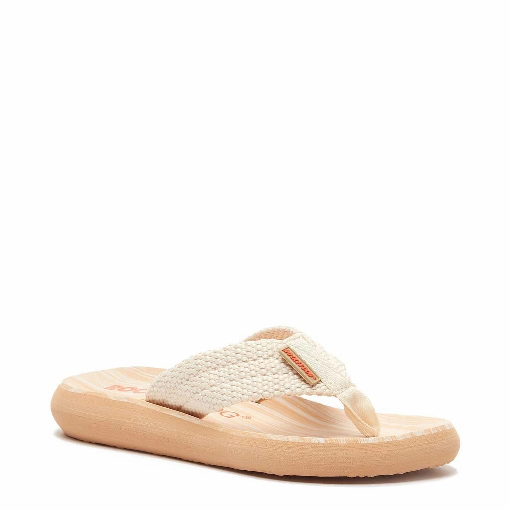 Golf Flip Flops With Spikes Sunset Cream Webbing Flip Flops