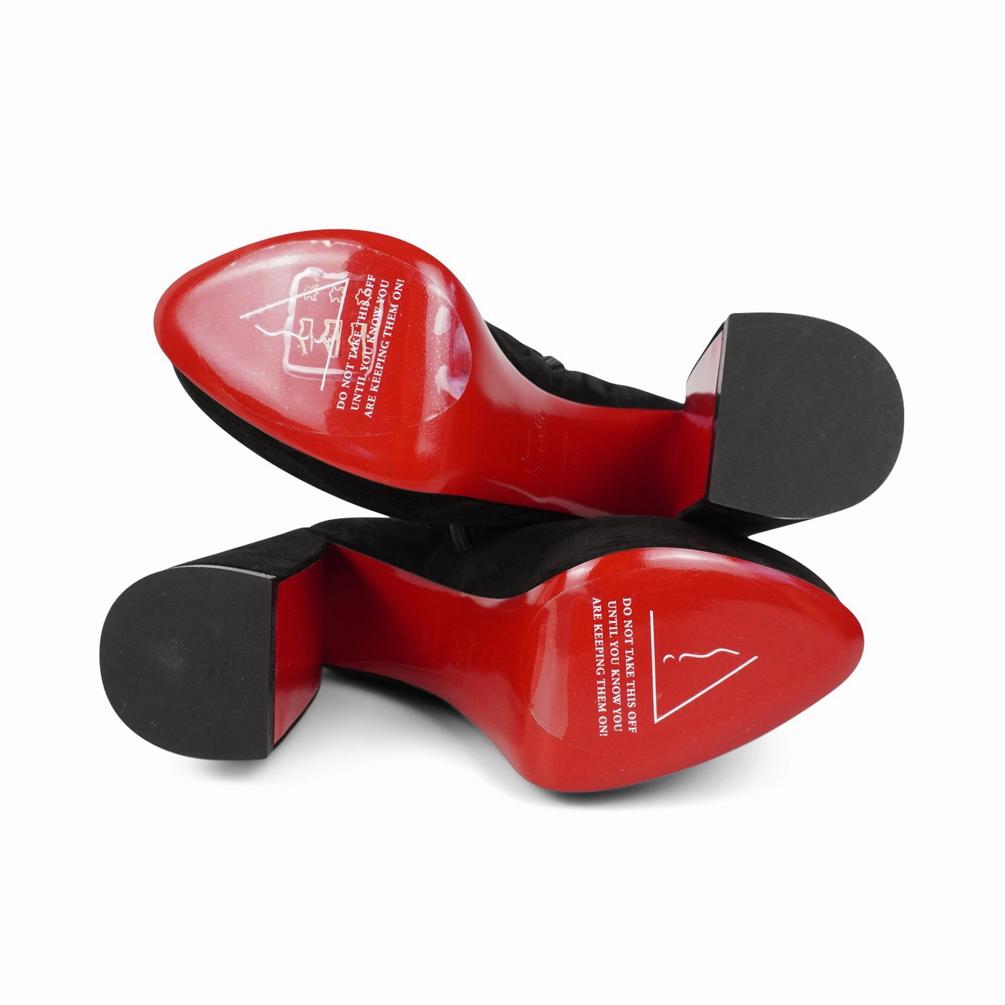 Christian Louboutin 'Movida' Platform Boots - Women's 36.5 Western Inspired Ankle Boots