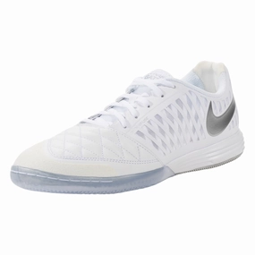 Nike Shoes With Splatter Nike Lunargato II Soccer Indoor Shoes (White/Chrome)