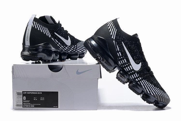 Nike Air Vapormax Flyknit 3 Black White Shoes Sneakers Men Sale Size US 7, 8, 8.5, 9, 10, 11 Drawing Of Nike Shoe