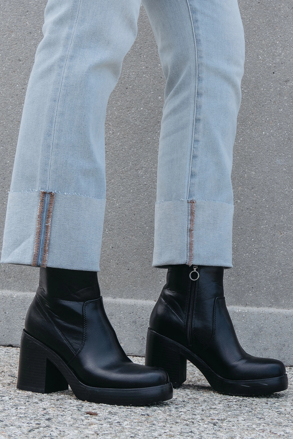 Low Western Ankle Boots Chinese Laundry Groovy Black Heeled Ankle Boots - FINAL SALE