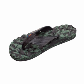 Sandals Fashion Nova Rainbow Holoholo Gerry Lopez Signature Men's Sandals - Black/Green Camo
