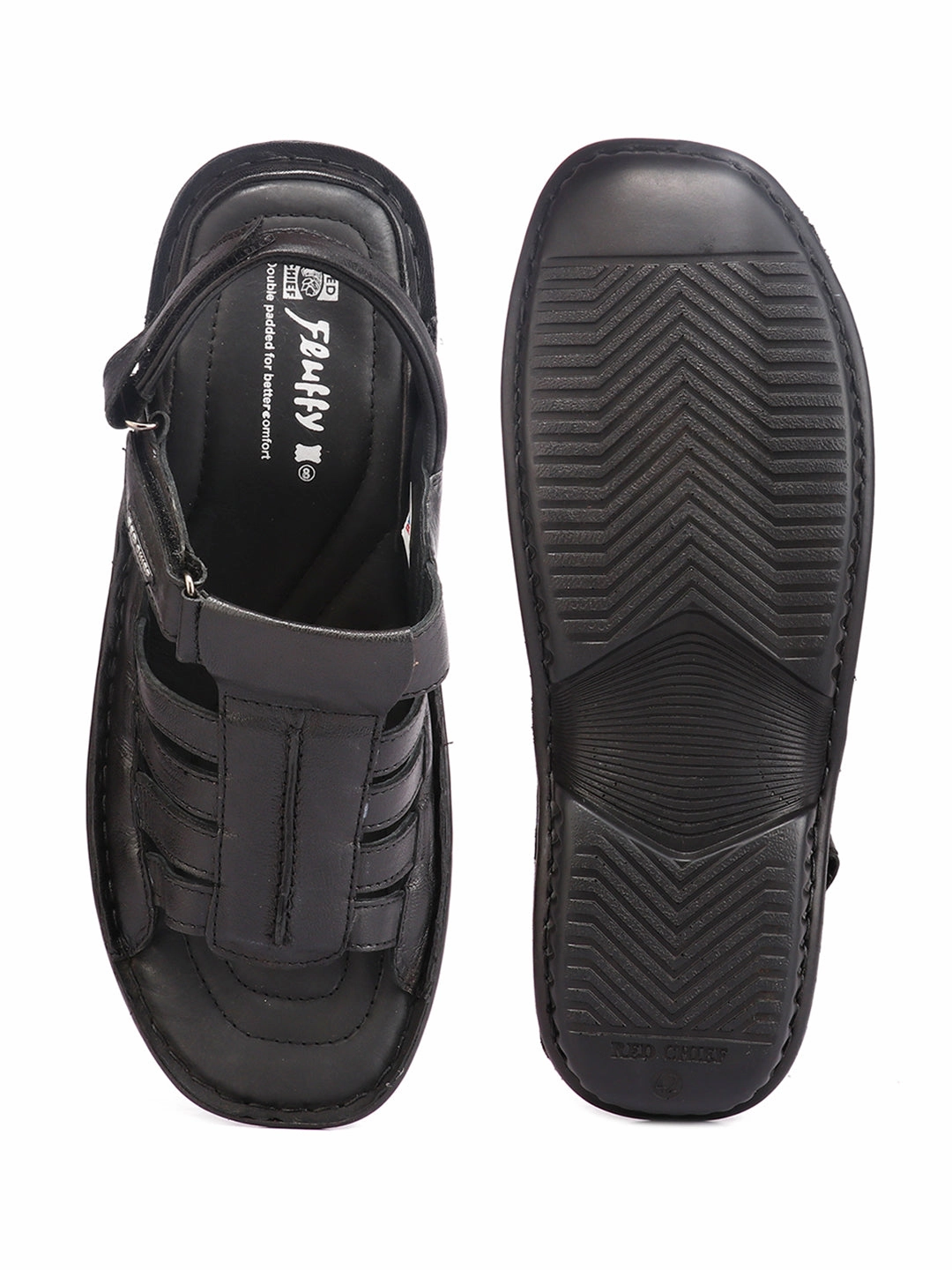 Red Chief Black Sandal for Men RC7018 001 Best Walking Shoes For Overpronation