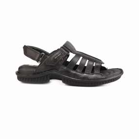 Red Chief Black Sandal for Men RC7018 001 Breathable Shoes For Walking