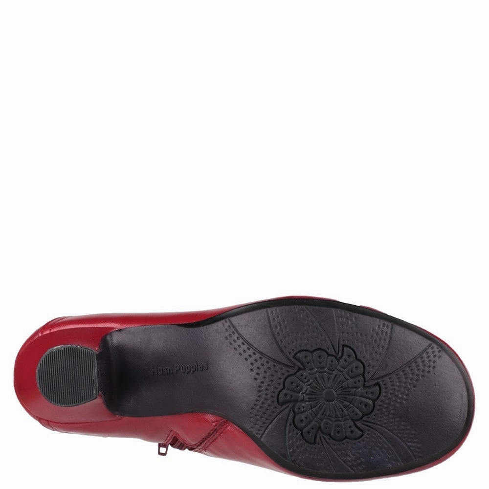 Adorable Ankle Boots Red Vivianna Lace-Up Heeled Boots