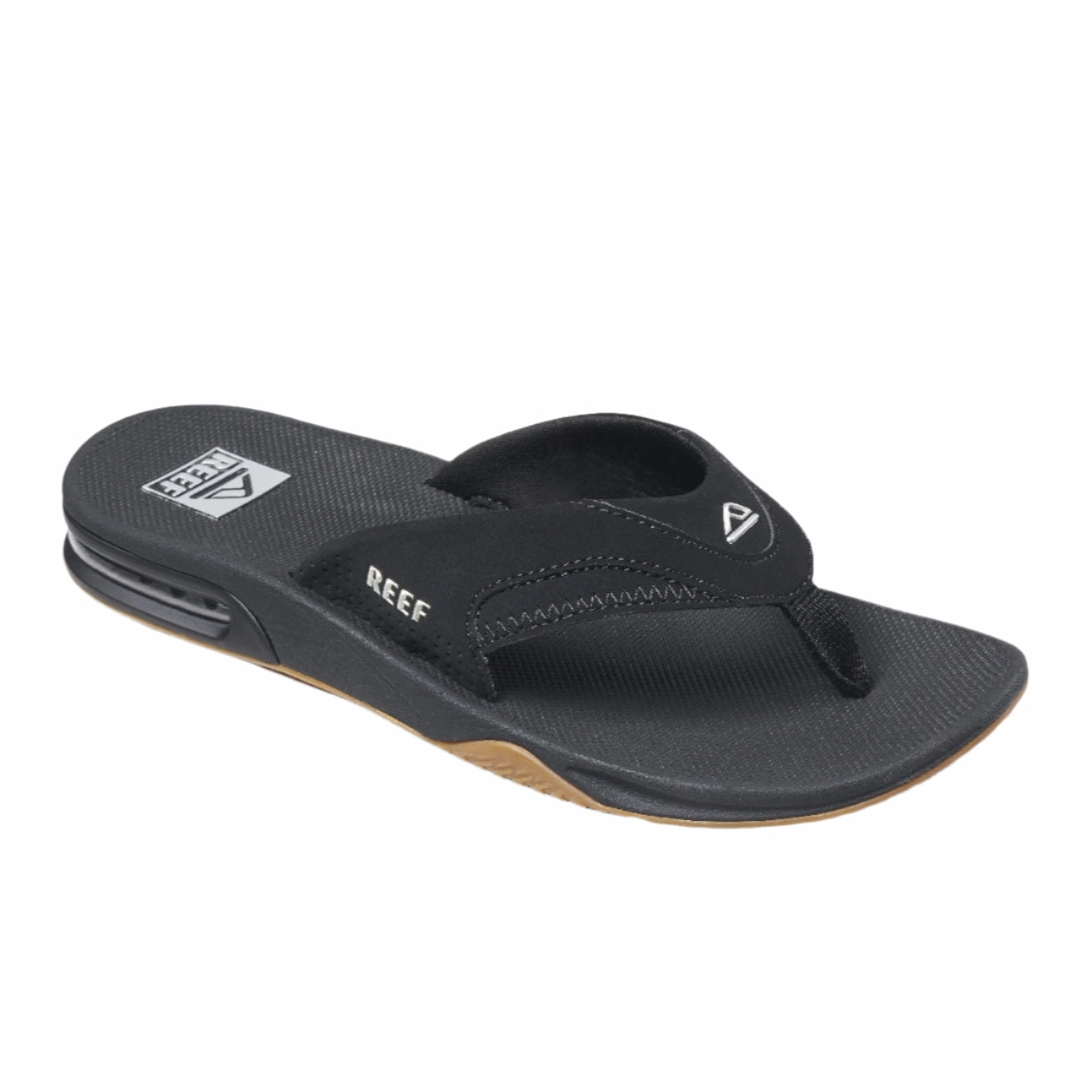 Flip Flop Decor Reef Men's Fanning Flip Flop Sandal Black / Silver