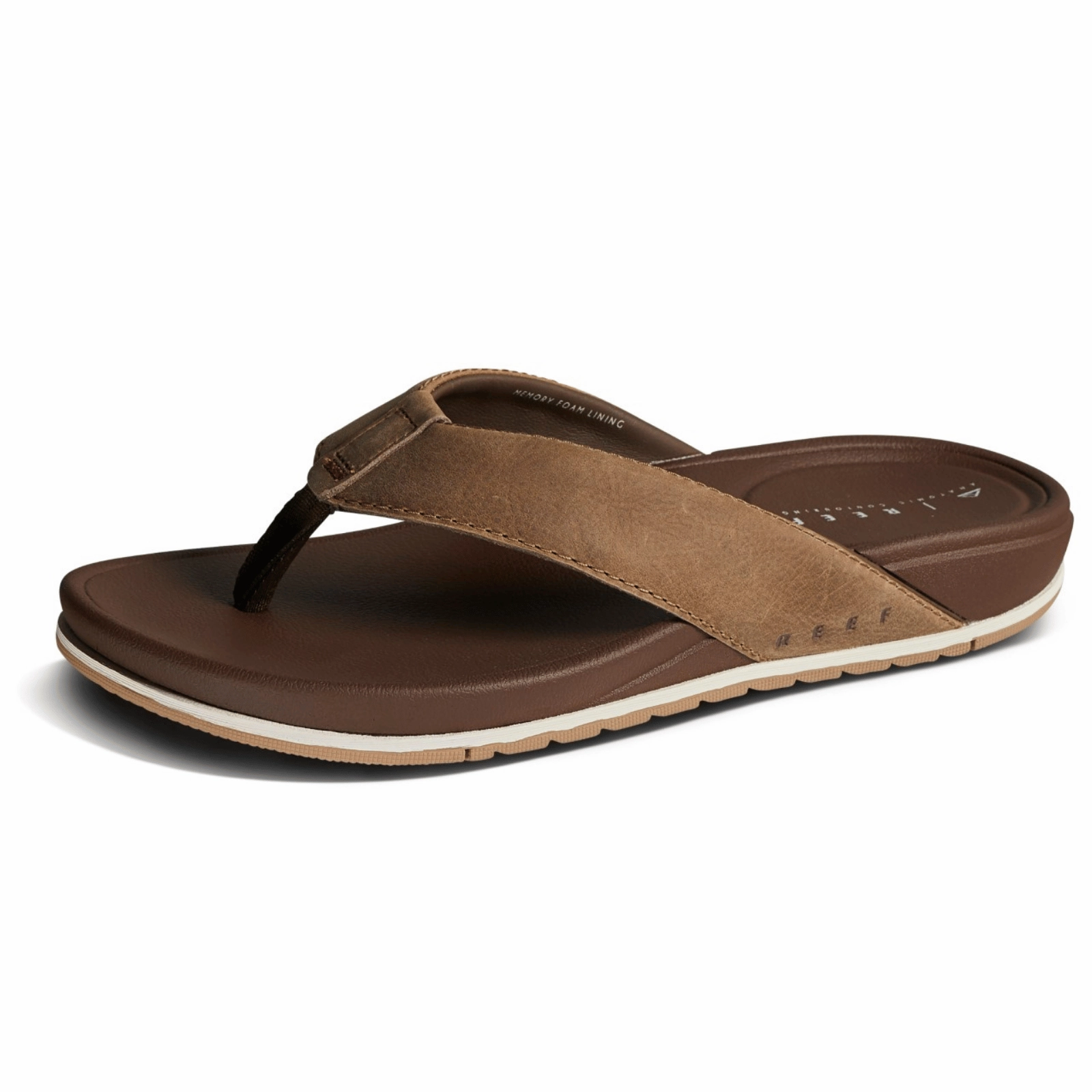 Reef Mens Cushion Bonzer Leather Flip Flops Better In Flip Flops Pillow