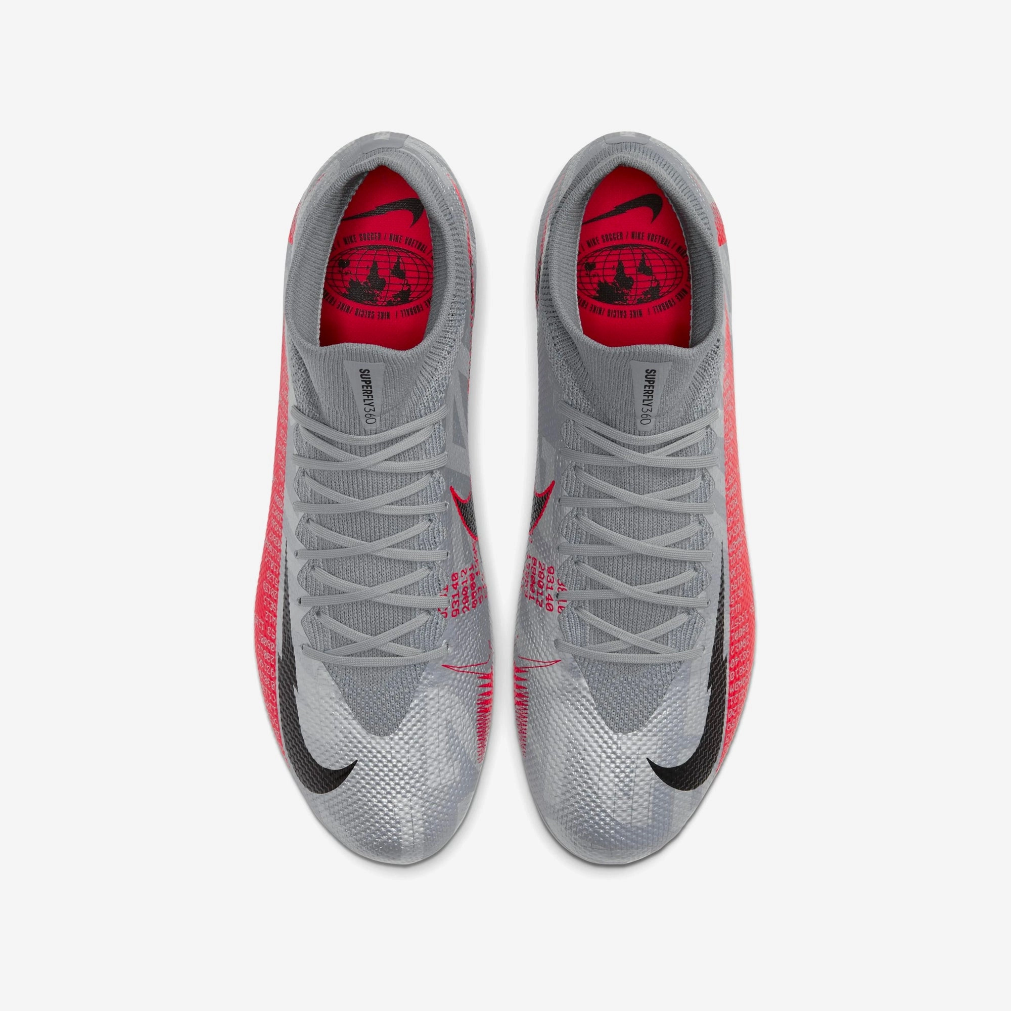 Men's Mercurial Superfly 7 Pro Firm Ground Soccer Shoes Silver Jordan Nike Shoes