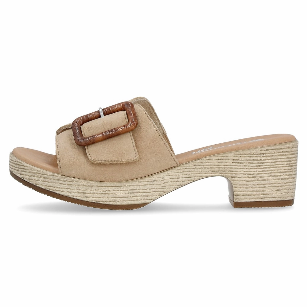 Platform Sandals Woven Remonte Jerylin 50 Sand Leather Sandal (Women's)