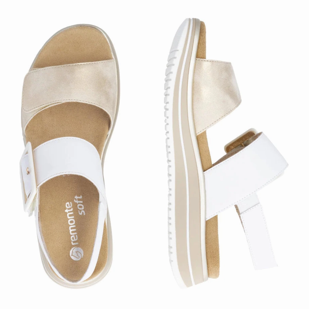 Giani Bernini Sandals Remonte Jocelyn D1J53 White Leather Sandal (Women's)