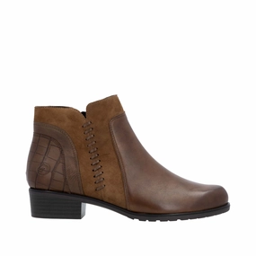 Ankle Boots Cowboy Heel Remonte Womens Boot D6893-22 Chestnut/Wood/Hazel