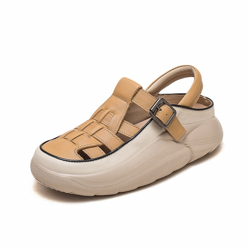 Sandals Curaco Women Handcraft Plaited Leather Soft Summer Sandals