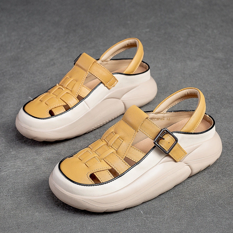 Women Handcraft Plaited Leather Soft Summer Sandals Malibu Sandals