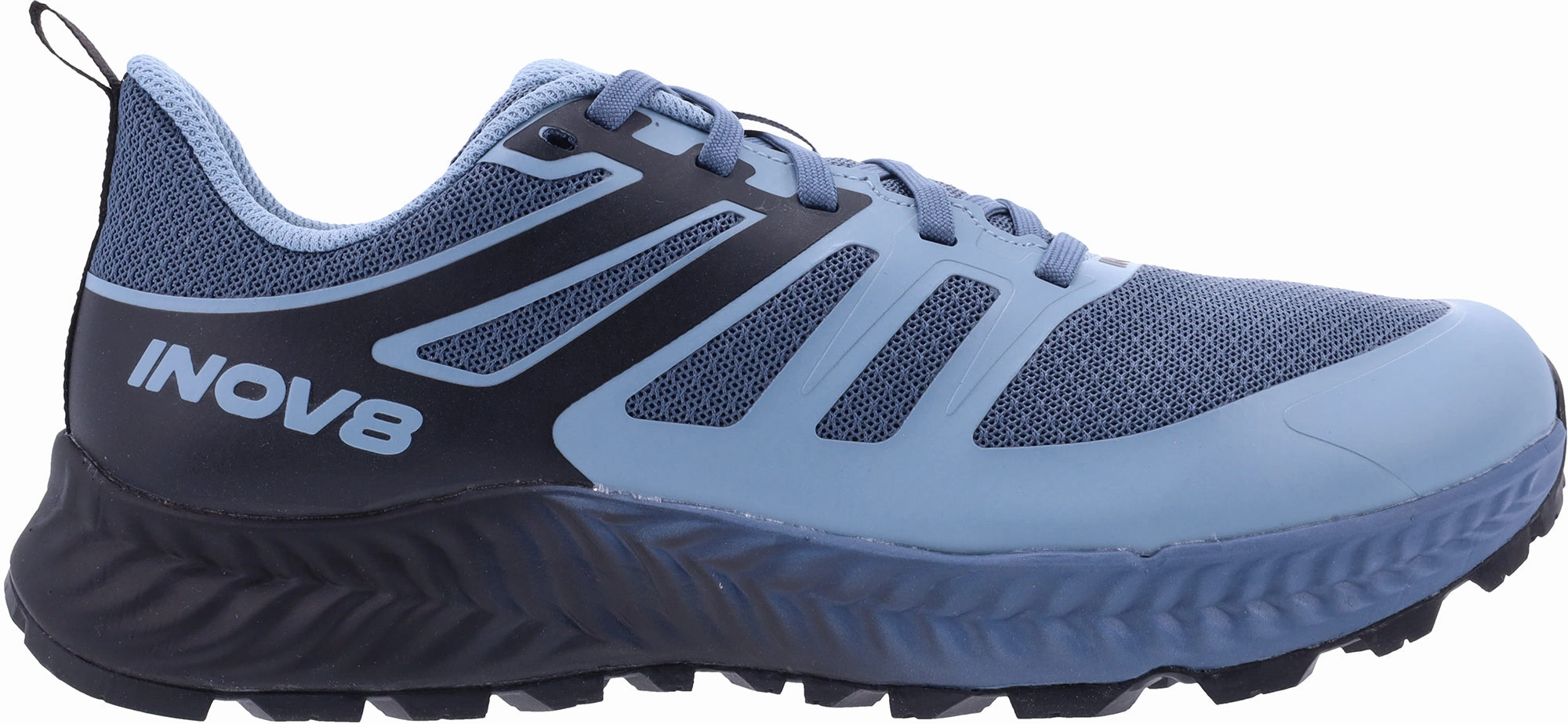 Hike In Trail Running Shoes Inov8 TrailFly WIDE FIT Womens Trail Running Shoes - Blue