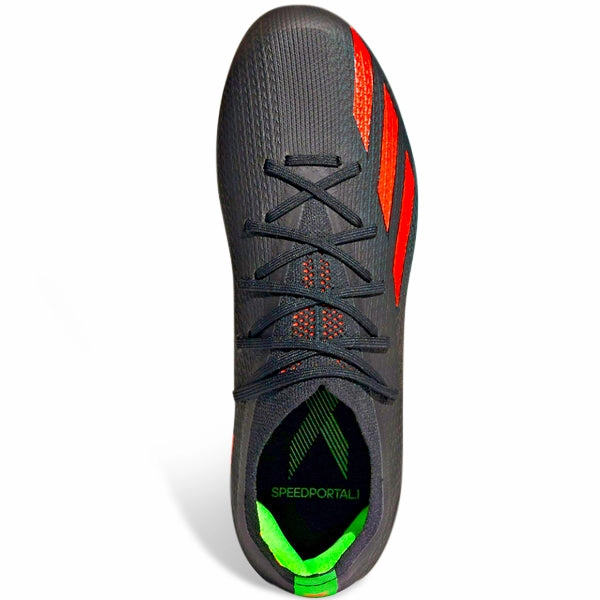 adidas Jr. X Speedportal.1 Firm Ground Soccer Cleats (Core Black/Solar Red/Solar Yellow) Youth Soccer Cleats Size 5.5