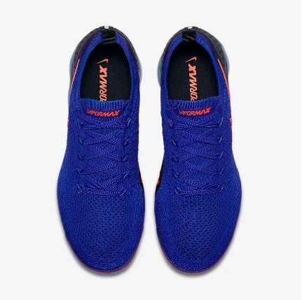 Nike Air Vapormax Flyknit 2 Blue Black Orange Shoes Sneakers Men Sale Size US 7, 8, 8.5, 9, 10, 11 Ronaldinho Nike Shoes