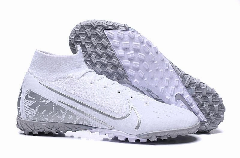 Create Your Nike Shoes Nike Mercurial Superfly VII Elite TF Soccers Cleats Shoes All White
