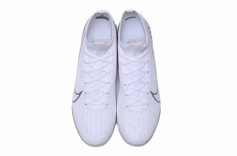 Retro Nike Tennis Shoes Nike Mercurial Superfly VII Elite TF Soccers Cleats Shoes All White