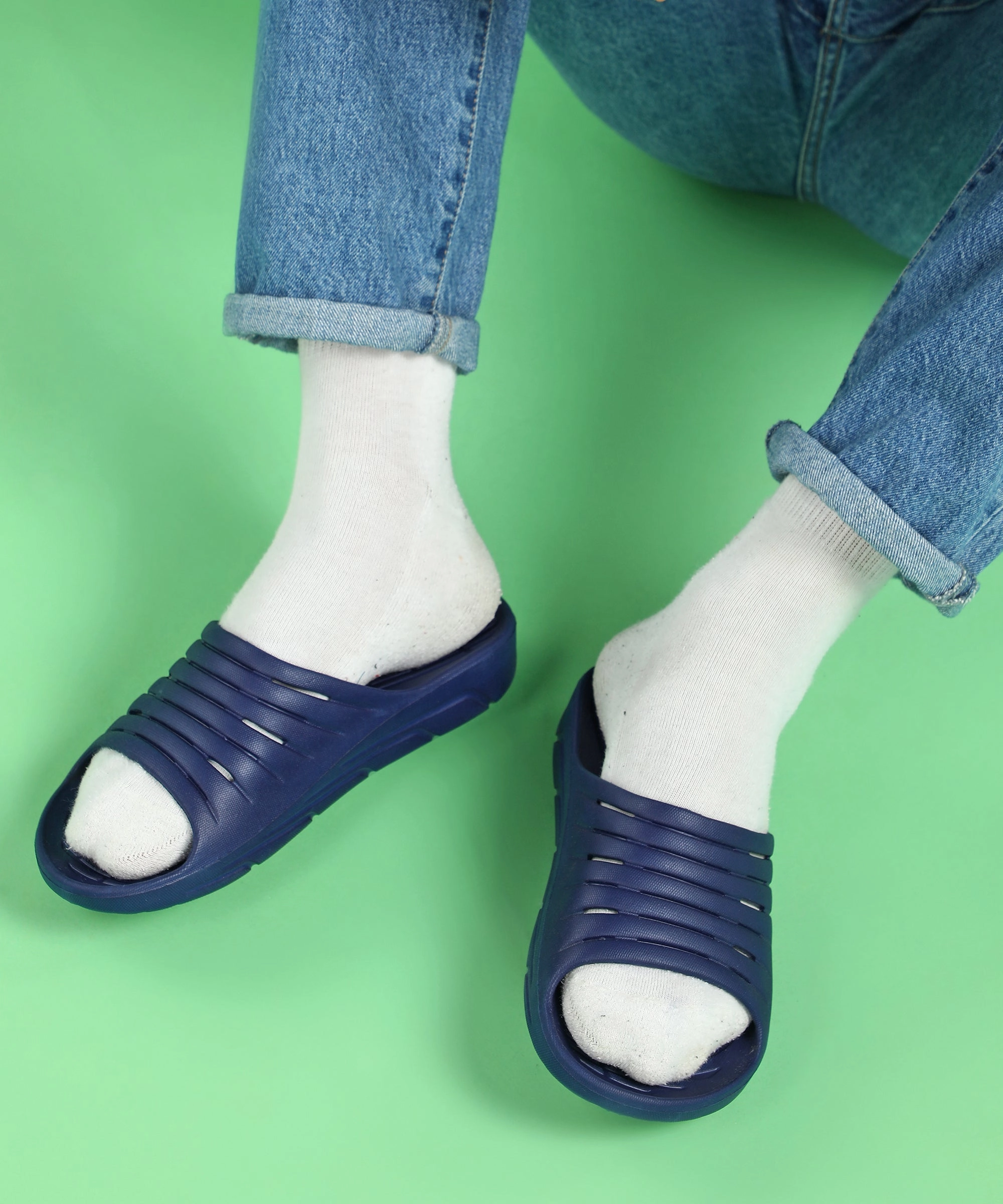 Paragon Blot K10910G Men Casual Sliders | Stylish Trendy Lightweight Slides | Casual & Comfortable Slippers | For Everyday Use Flip Flops With Strap