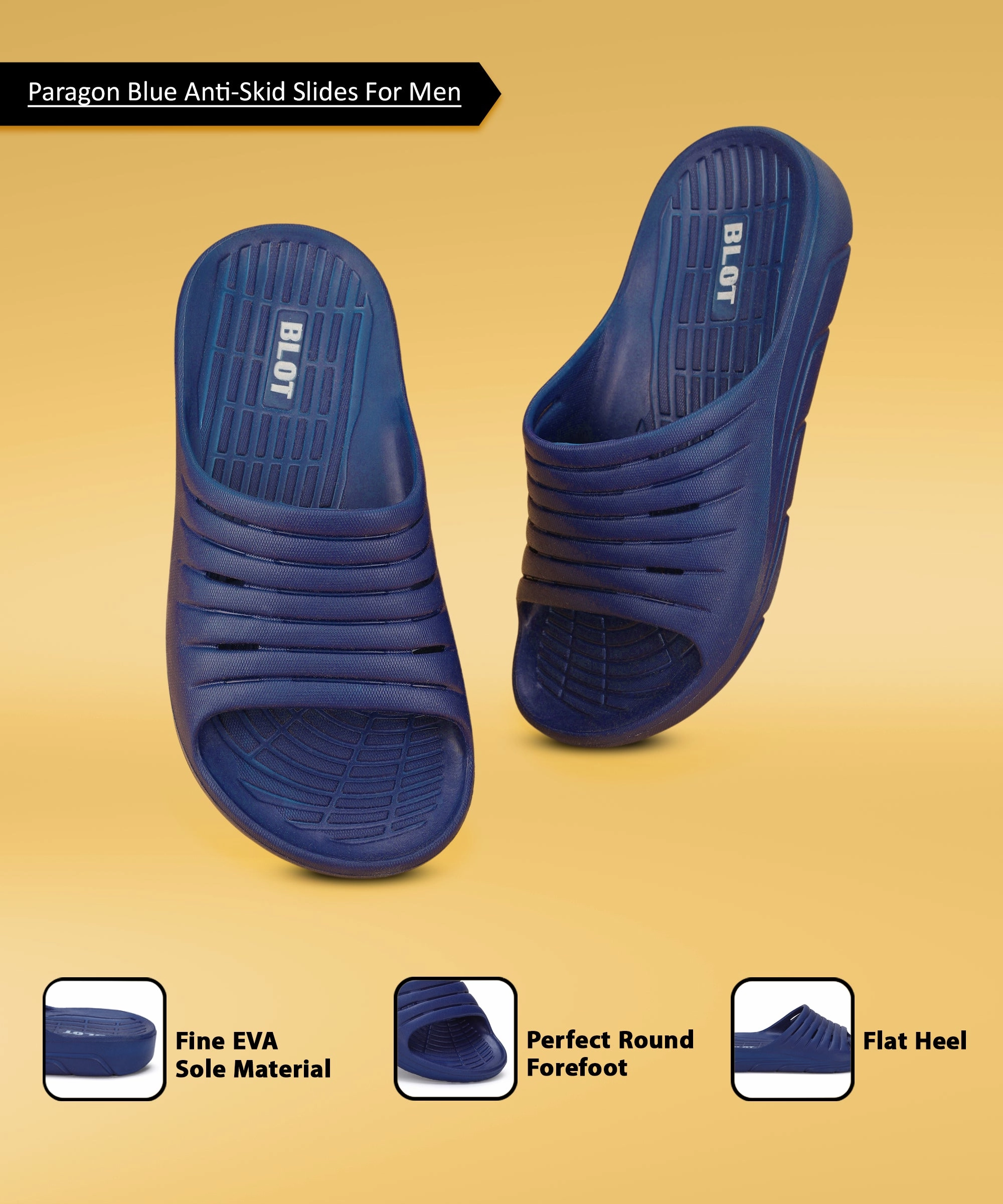 Paragon Blot K10910G Men Casual Sliders | Stylish Trendy Lightweight Slides | Casual & Comfortable Slippers | For Everyday Use Flip Flops With Spikes