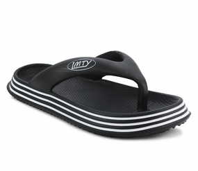 RIVER Womens EVA Slide Flip Flops in Black Hotter Flip Flops